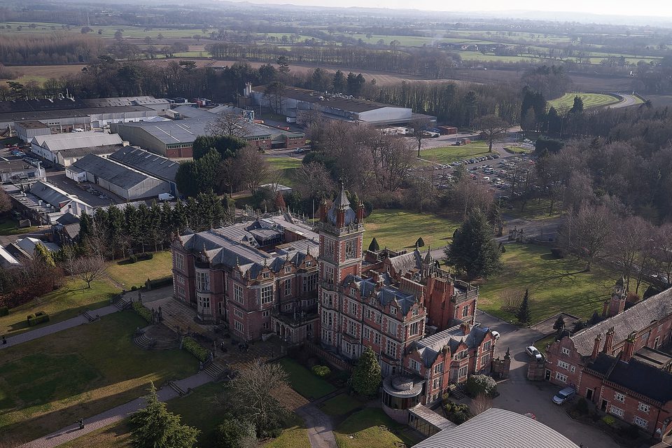 Crewe hall from high up
